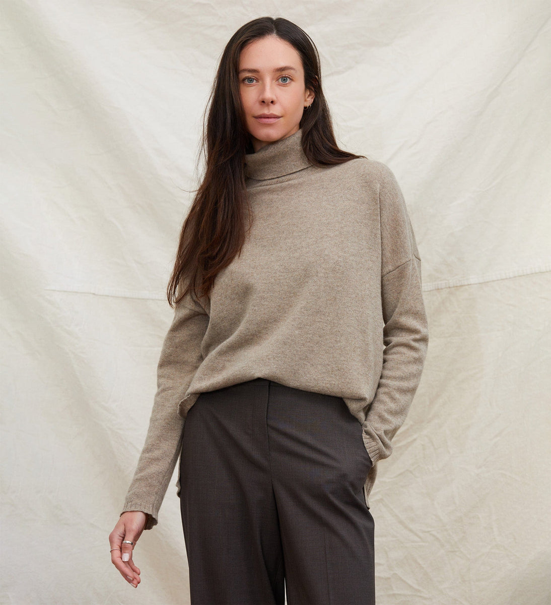 The Turtleneck Oversized Sweater – State Cashmere