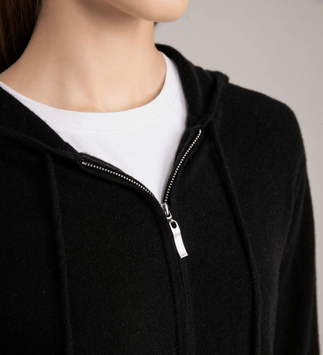 The Full Zip Cashmere Hoodie – State Cashmere