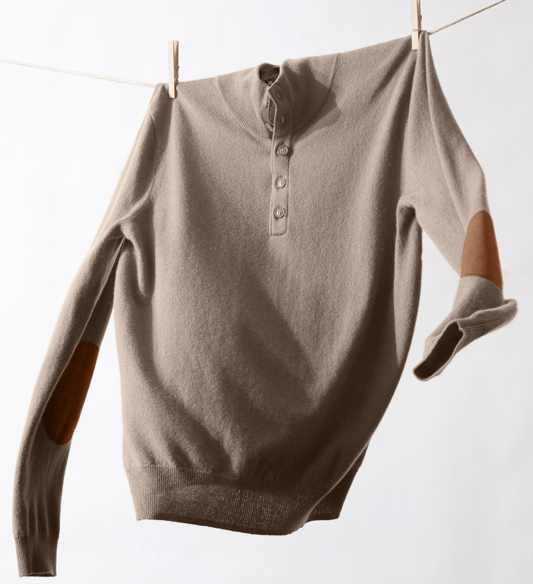 The Mock-Neck Quarter Button Cashmere Polo Sweater – State