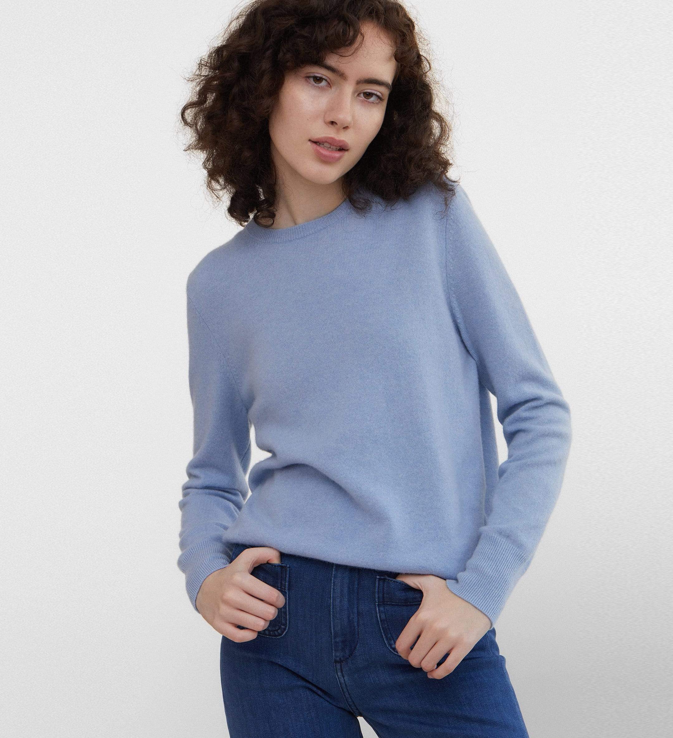 Baby blue discount crew neck jumper