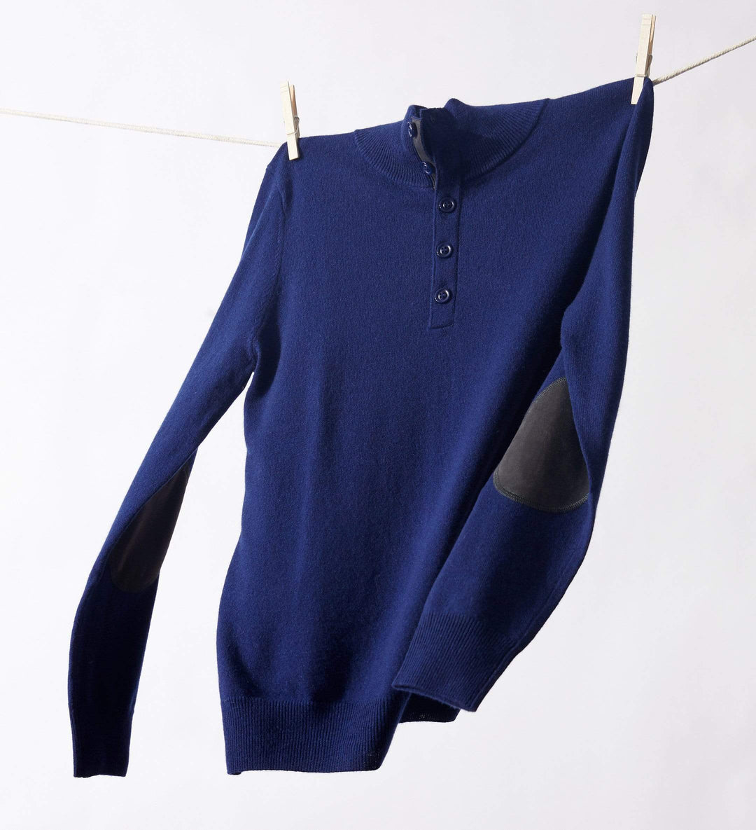 The Mock-Neck Quarter Button Cashmere Polo Sweater – State