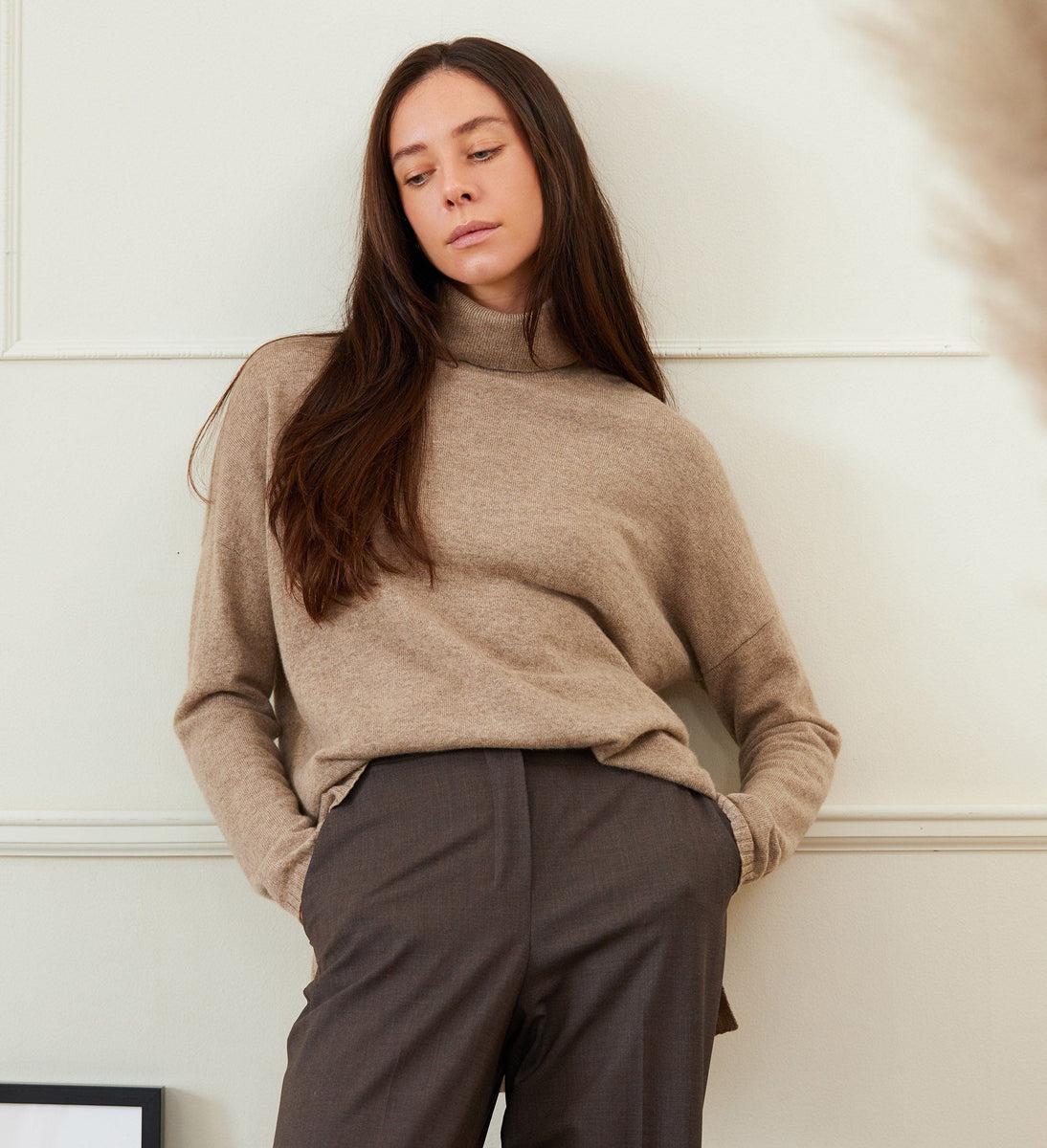 The Oversized Cashmere Turtleneck Sweater – State Cashmere